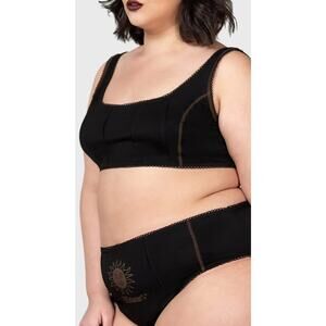 Killstar Solar Solstice Black Bralet Womens 4XL Goth Gothcore Alternative Witchy